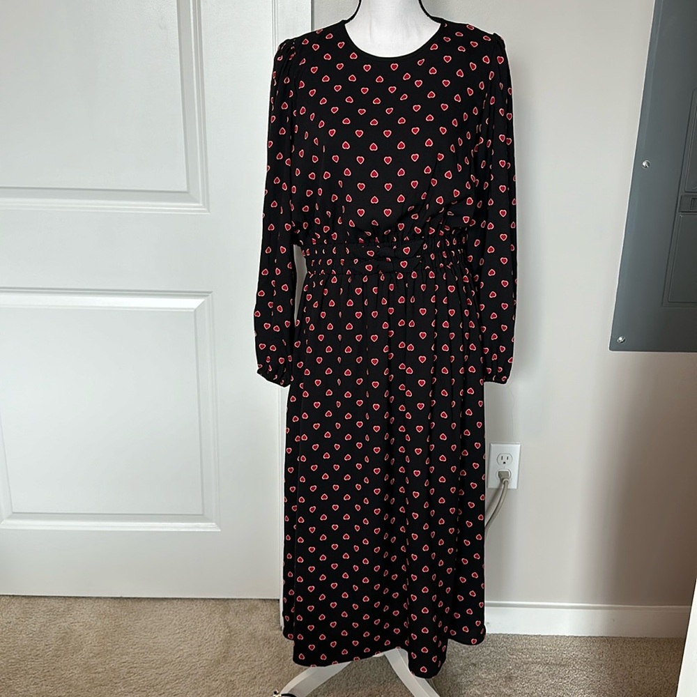 Kate Spade Heartfelt Geo Midi Dress NWT